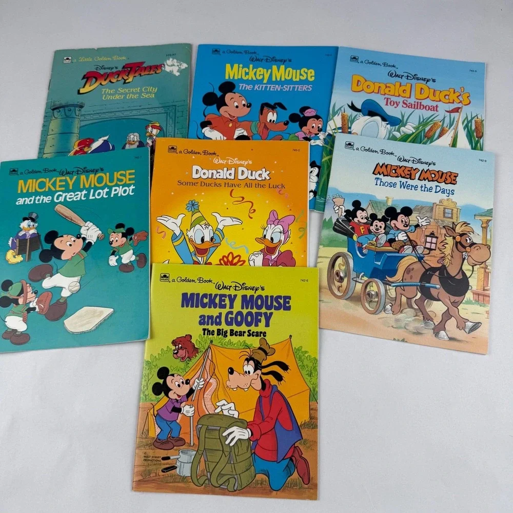 Disney Mickey Mouse Lot of 7 Paperback Books A Golden Book